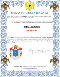 Bolla Apostolica “Tituli Sanctorum”